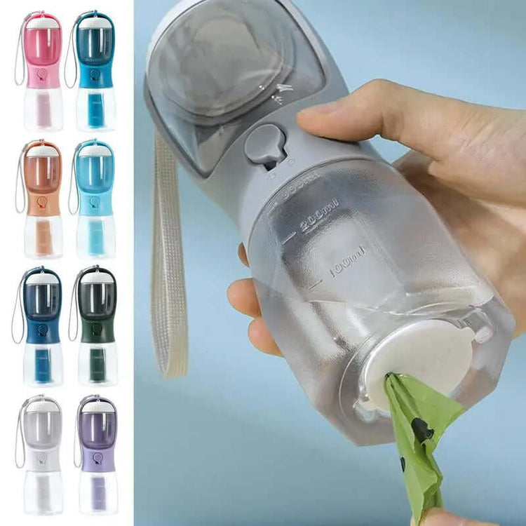 Dog Water Cup Drinking Food Garbage Bag Three-in-one Portable Small