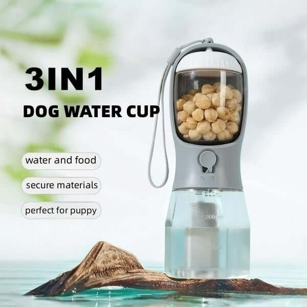 Dog Water Cup Drinking Food Garbage Bag Three-in-one Portable Small